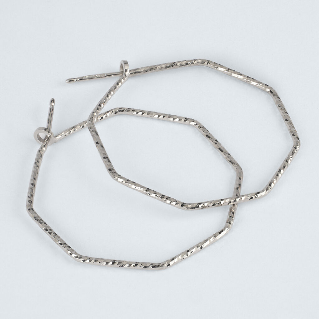 Orecchini A Cerchio Silver Collection Argento Rodiato