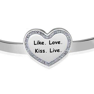 Bangle Lady Message in acciaio