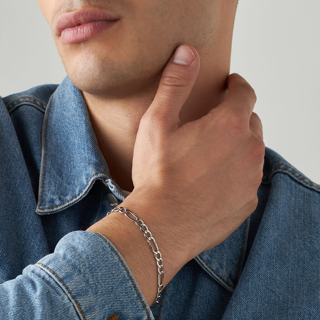 Bracciale Catena L'homme Or Oro Bianco - Bracciali Uomo | Stroili