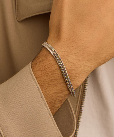 Bracciale Catena Gentleman Argento Rodiato