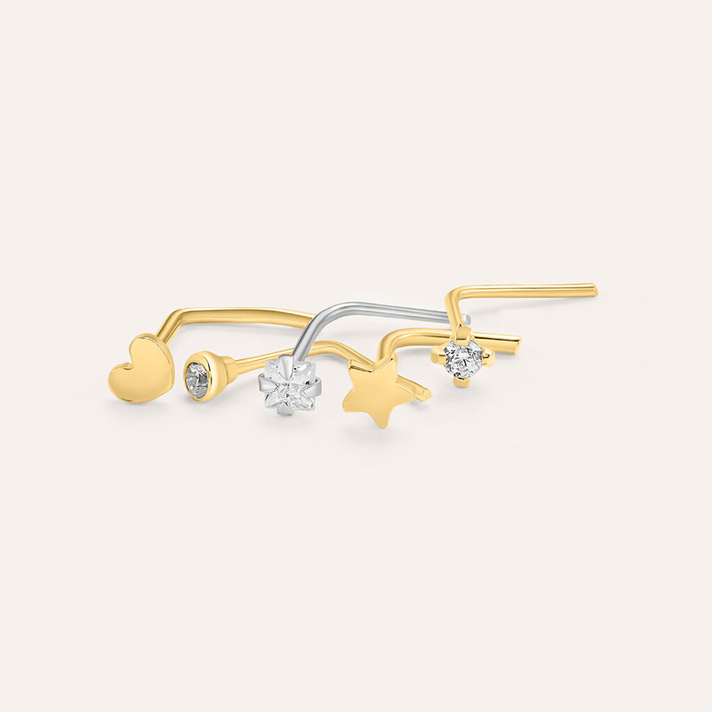 Piercing Naso Bon Ton Oro Bianco Cubic Zirconia