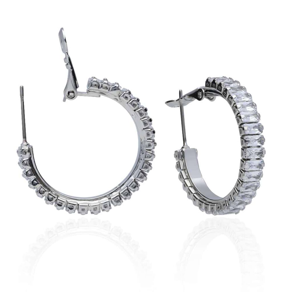 Orecchini A Cerchio Romantic Shine Metallo Cristallo - Orecchini a Cerchio Donna | Stroili