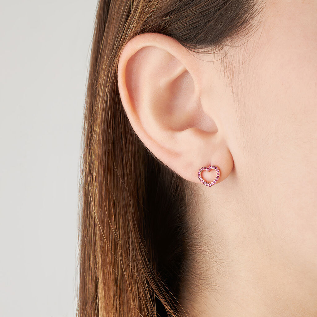 Orecchini Lobo Silver Rainbow Argento Rosa Cubic Zirconia - Orecchini a Lobo Donna | Stroili