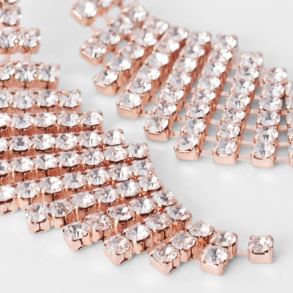 Orecchini Pendenti Romantic Shine Metallo Rosa Cristallo - Orecchini Pendenti Donna | Stroili