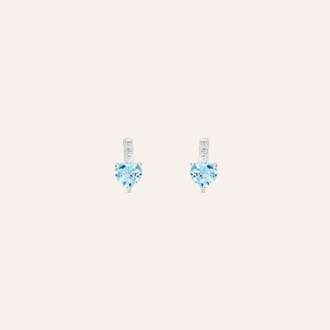 Orecchini Lobo Punto Luce Amélie Oro Bianco Topazio Cubic Zirconia - Orecchini a Lobo Donna | Stroili