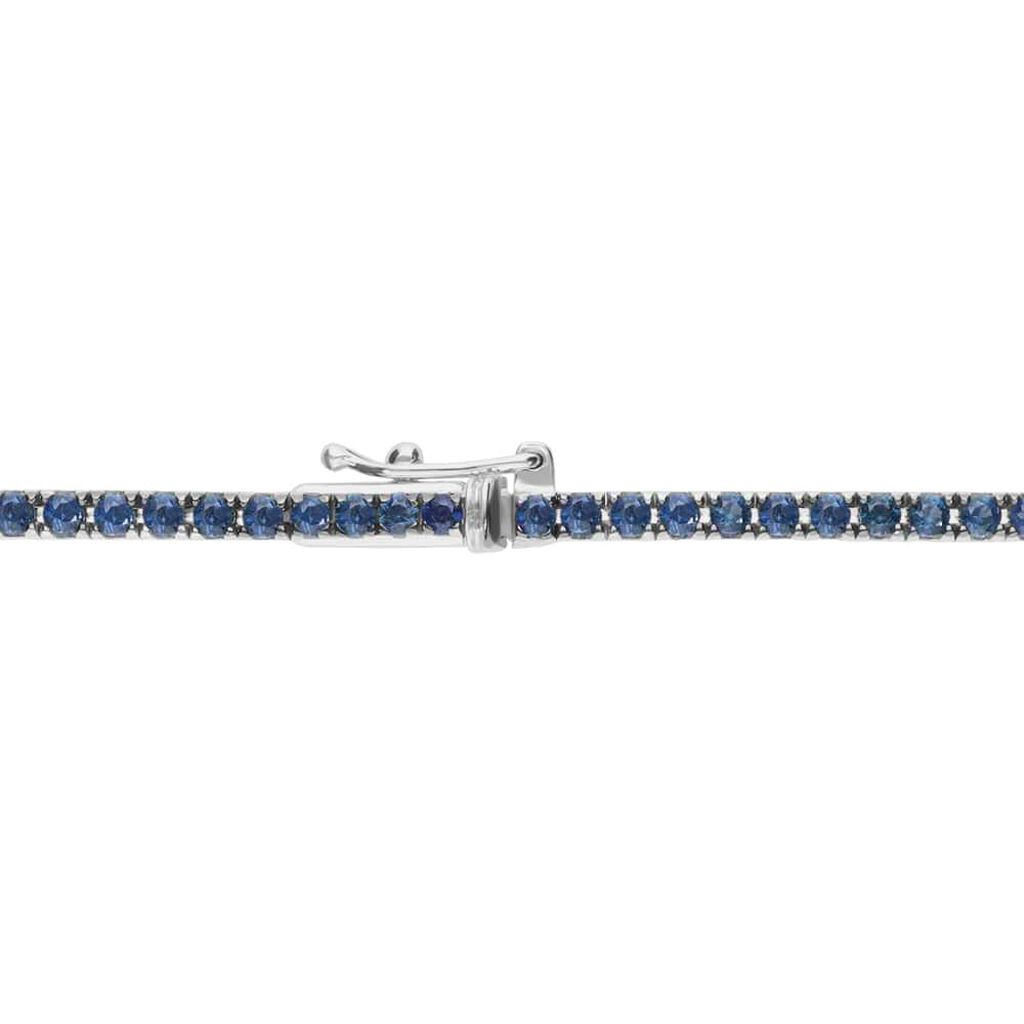 Bracciale Tennis Charlotte Oro Bianco Zaffiro - Bracciali Tennis Donna | Stroili