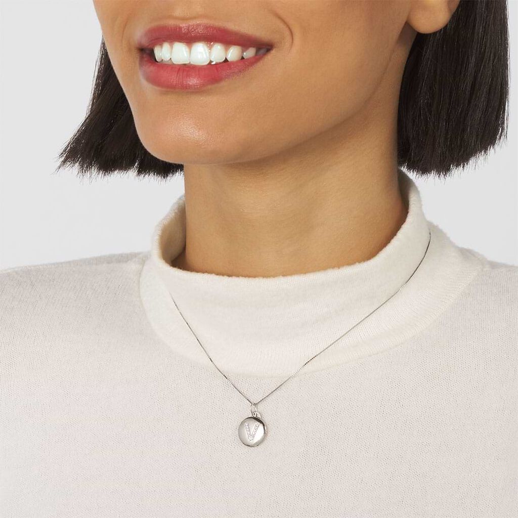 Pendente Love Beats Argento Rodiato Cubic Zirconia - Ciondoli con Incisione Donna | Stroili