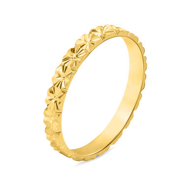 Fede Classica Diamantata 2.5 mm Oro Giallo