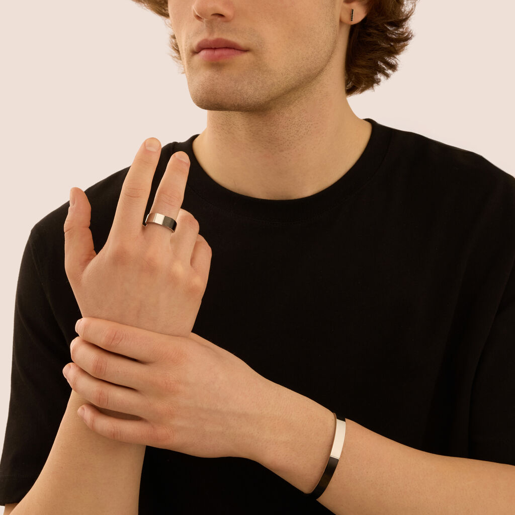 Bangle Man Code Acciaio Nero