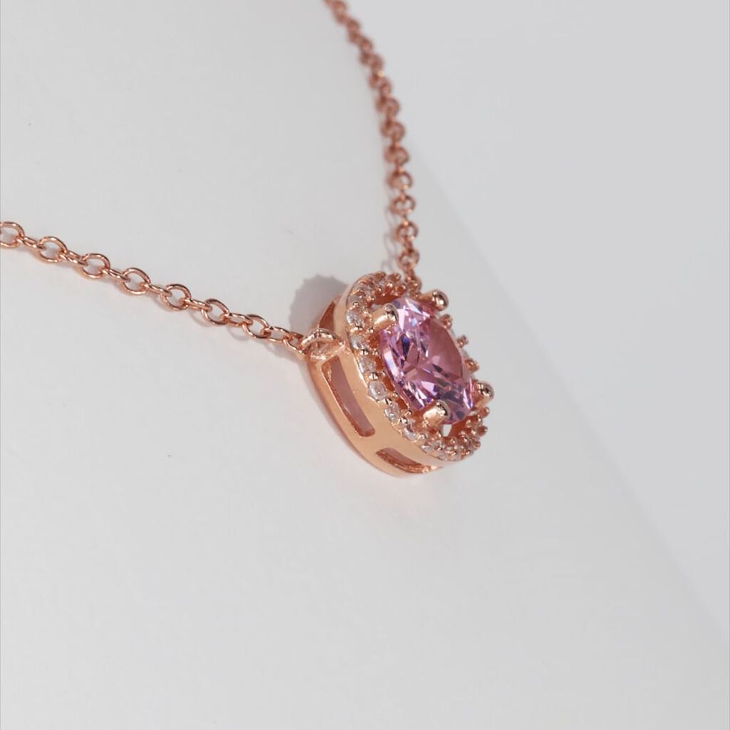 Collana Punto Luce Silver Rainbow Argento Rosa Cubic Zirconia - 1667659 ...