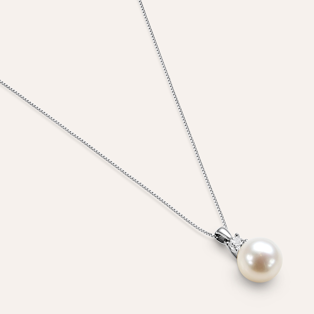 Valero Pearls Orechinni a lobo da Donna in Argento Sterling 925 con