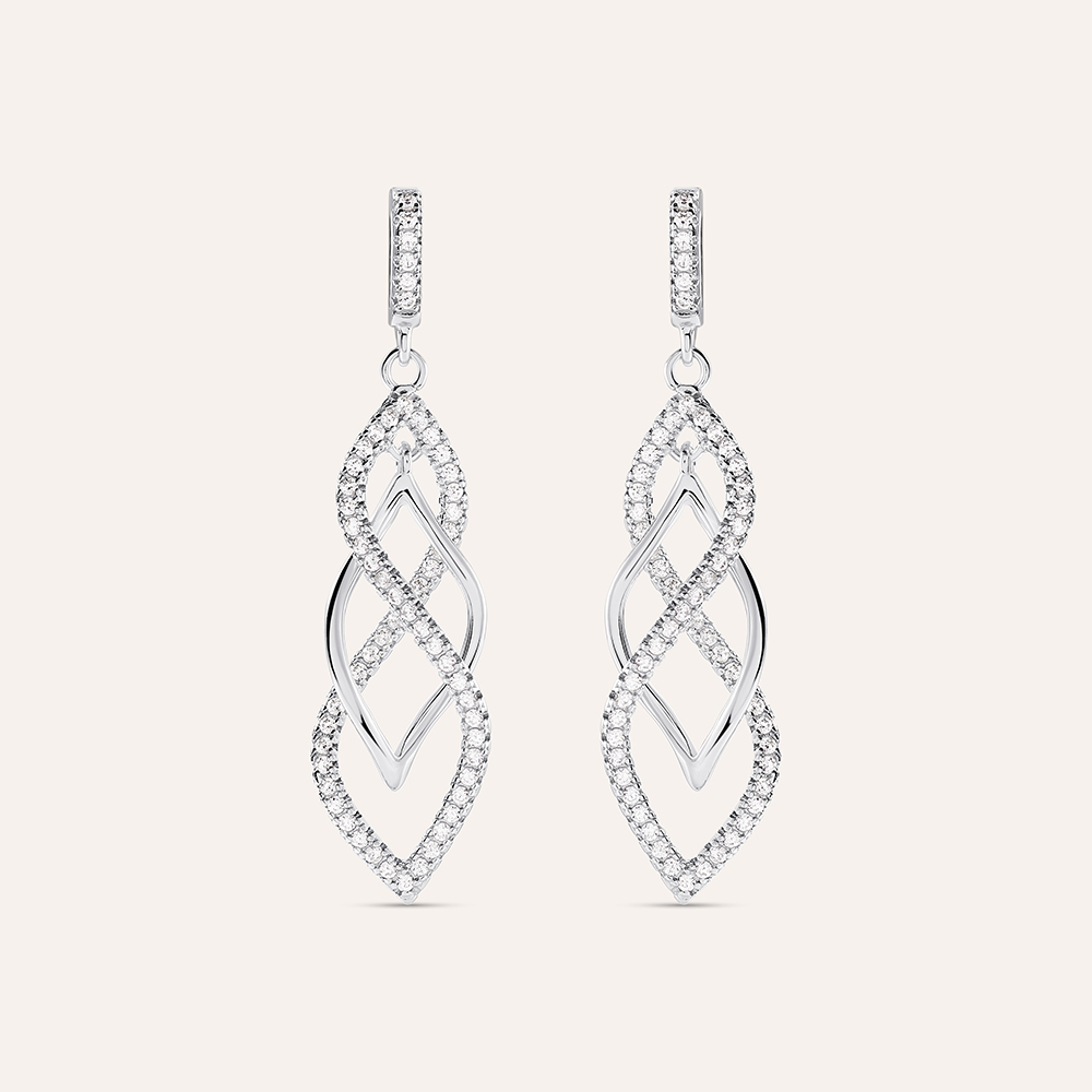 ORPHELIA ZO-6029 Orecchini Donna Argento 925 Rodiato - Quadrati 1,2 Cm - Gioiello Elegante In Confezione Regalo