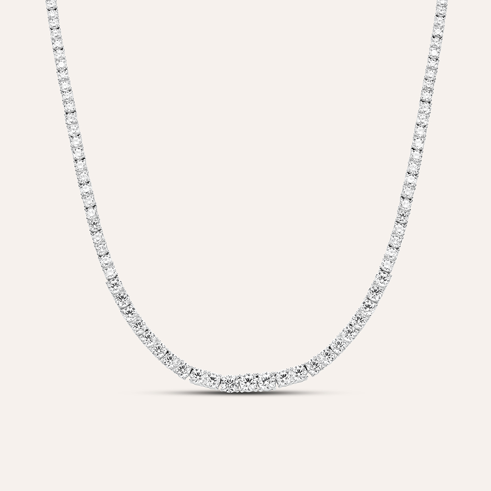 Tuscany Silver Collana da Donna in Argento Sterling Placcata Oro Giallo con Scritta Love in Zirconi Cubici 46cm/18