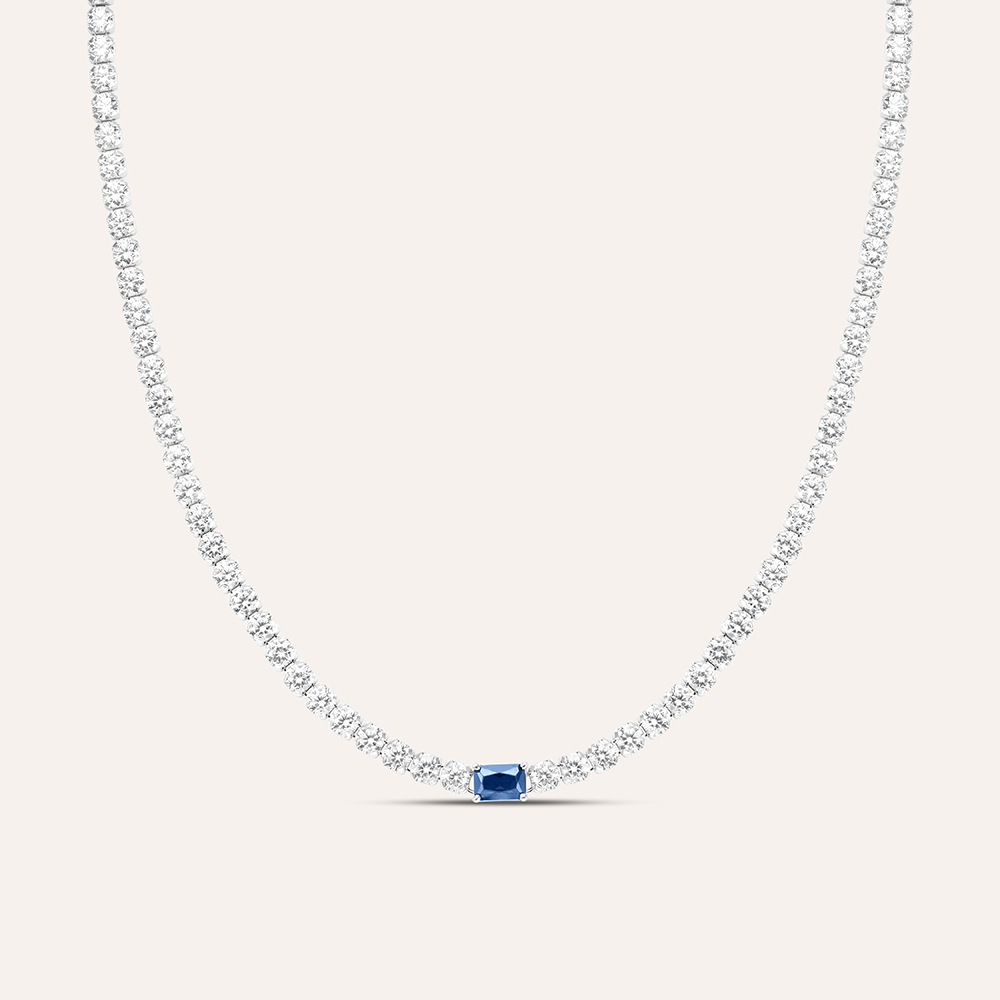 Cavigliera Catena Grumetta Diamantata Con Stelle E Perline Blu Pendenti In Argento 925 Galvanica Oro