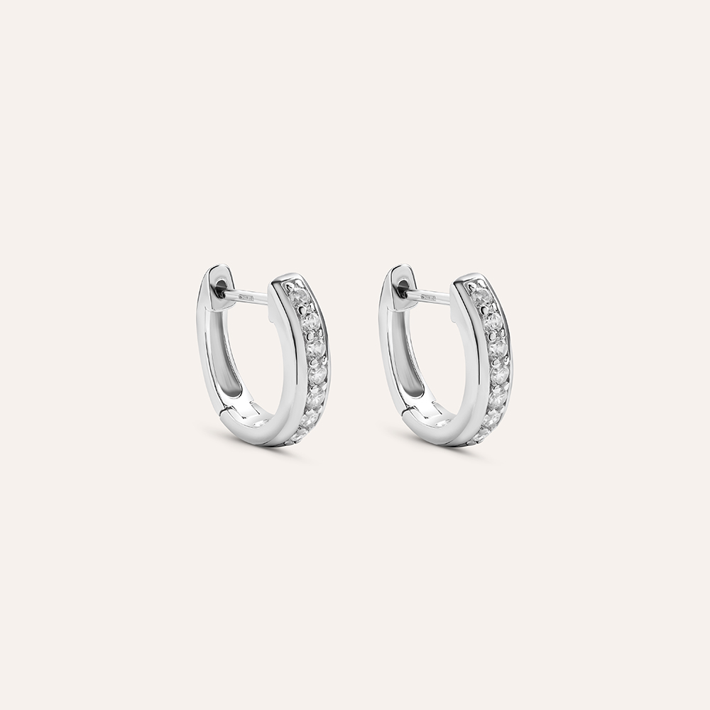 Orecchini A Cerchio Con Pietre Assortite E Argento Placcato Oro Ros Orecchini A Cerchio Con Crisoprasio Ametista Calcite Rosa C